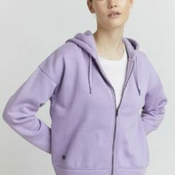 Oxmo HOLUNDER - Sudadera Con Cremallera - Sand Verbena , Mujer