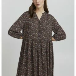 Oxmo Vestido Informal - Burnt Orange Mix , Mujer