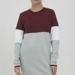 Oxmo OXSWEAT - Vestido Ligero - Wine Red , Mujer
