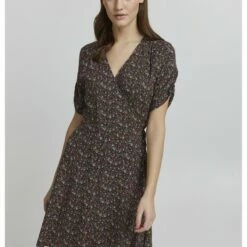 Oxmo OXEMBLA - Vestido Informal - Burnt Orange Mix, Mujer