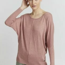 Oxmo OXHERDIS - Jersey De Punto - Ash Rose Melange, Mujer