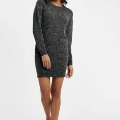 Oxmo OXNATTI - Vestido De Punto - Charcoal , Mujer