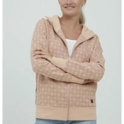 Oxmo OXVENDELA - Sudadera Con Cremallera - Rose Gold , Mujer