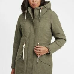 Oxmo OXMELLY - Abrigo De Invierno - Dusty Olive , Mujer