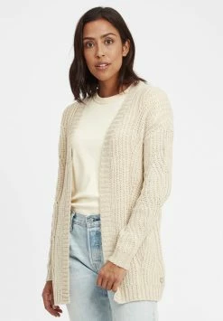 Oxmo OXCLEA - Chaqueta De Punto - Oyster Grey Melange, Mujer