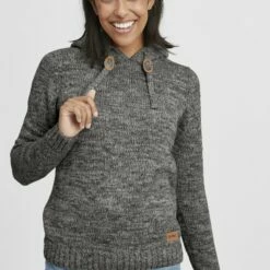 Oxmo OXPHILLA - Jersey De Punto - Dark Grey , Mujer