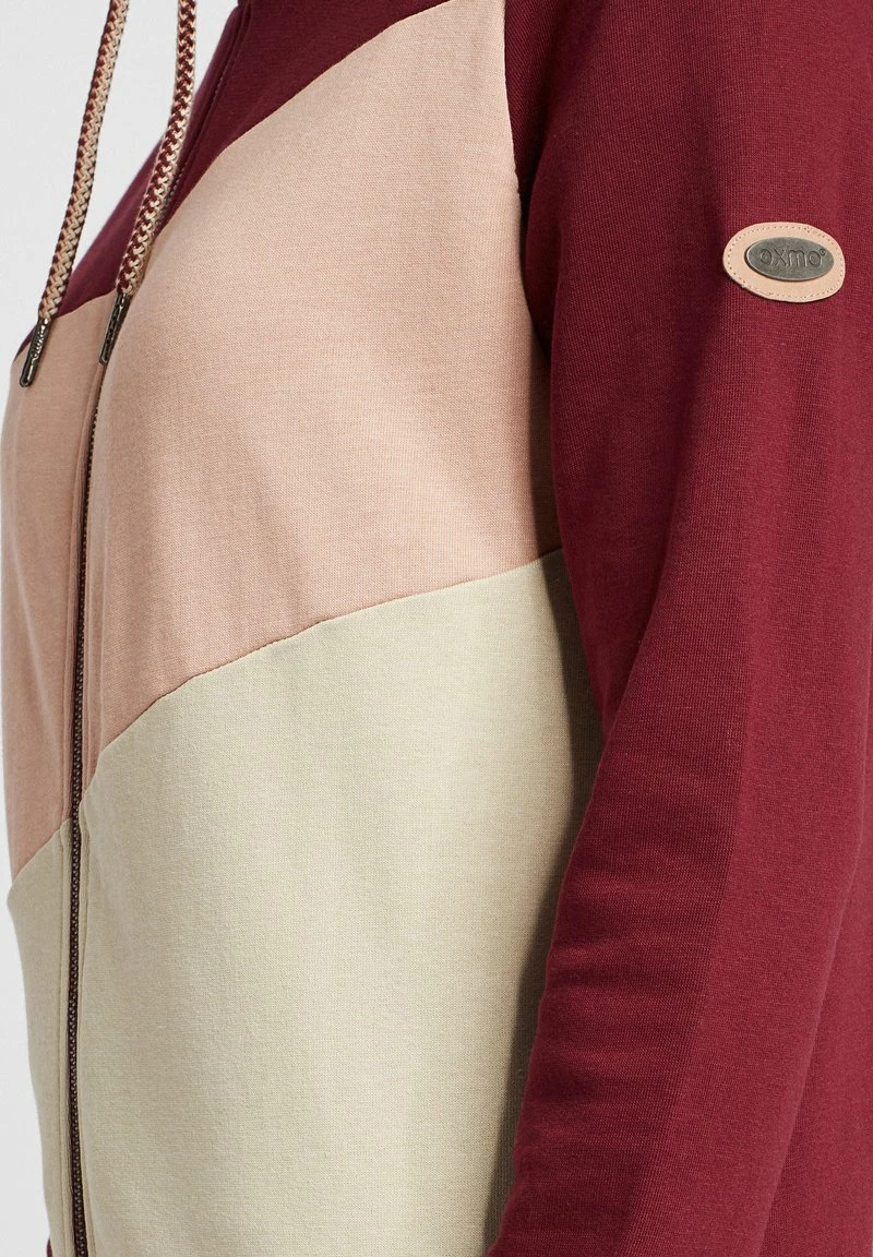 Oxmo OXAGGI - Sudadera Con Cremallera - Wine Red, Mujer 5 Oxmo OXAGGI - Sudadera Con Cremallera - Wine Red, Mujer - Imagen 5