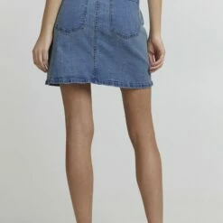 Oxmo FRIGGA - Falda Acampanada - Light Blue Denim , Mujer -Oxmo tienda en línea e18e578a266244b28a822698bcbc097e