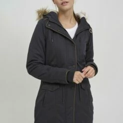 Oxmo OXANNA - Parka - Dark Grey , Mujer