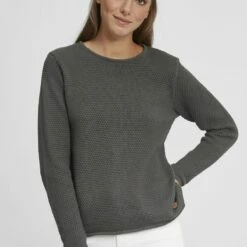 Oxmo OXHELEN - Jersey De Punto - Pewter, Mujer