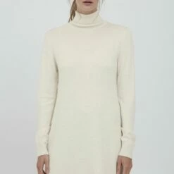 Oxmo WINALA - Vestido De Punto - Oyster Grey Melange , Mujer