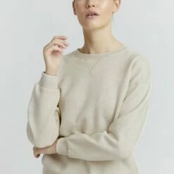 Oxmo HOLMA - Sudadera - Oatmeal Melange, Mujer