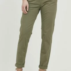 Oxmo OXCHAKIRA - Pantalones Chinos - Dusty Oliv, Mujer