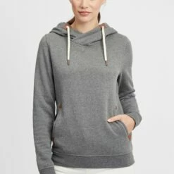 Oxmo OXVICKY - Jersey Con Capucha - Grey Mel , Mujer