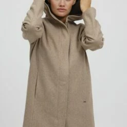 Oxmo OXNELINA - Abrigo De Invierno - Dune Melange , Mujer