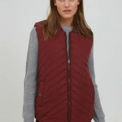 Oxmo OXMACY - Chaleco - Chocolate Truffle, Mujer