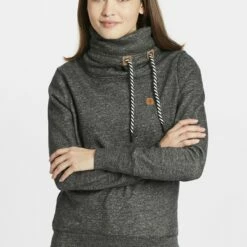 Oxmo OXCECILIA - Jersey Con Capucha - Black , Mujer