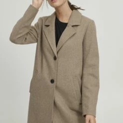 Oxmo OXNETA - Abrigo Clásico - Dune Melange , Mujer